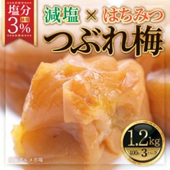 紀州南高梅 《つぶれ梅セット》 はちみつ梅 塩分3%(1.2kg)