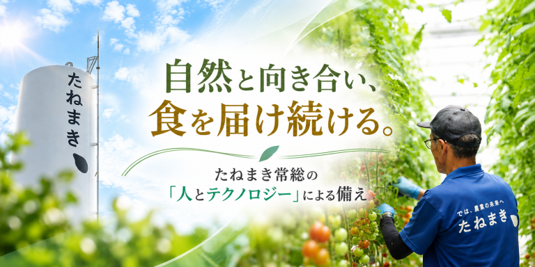 自然と向き合い、食を届け続ける<br>たねまき常総の「人とテクノロジー」による備え